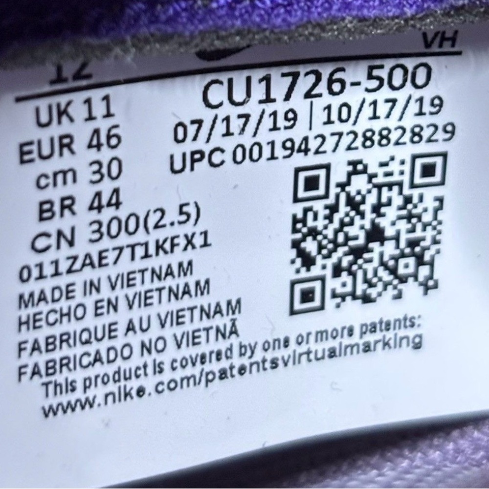 Nike Dunk Low Retro SP Plum 2020 Size 12 - Picture 6 of 8